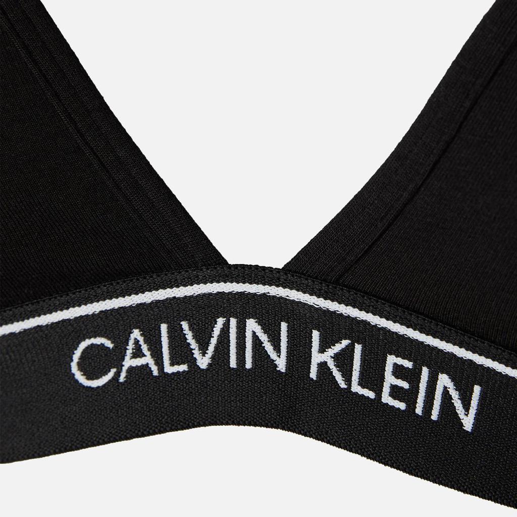商品Calvin Klein|Calvin Klein Women's Unlined Triangle Bra - Black,价格¥265,第5张图片详细描述