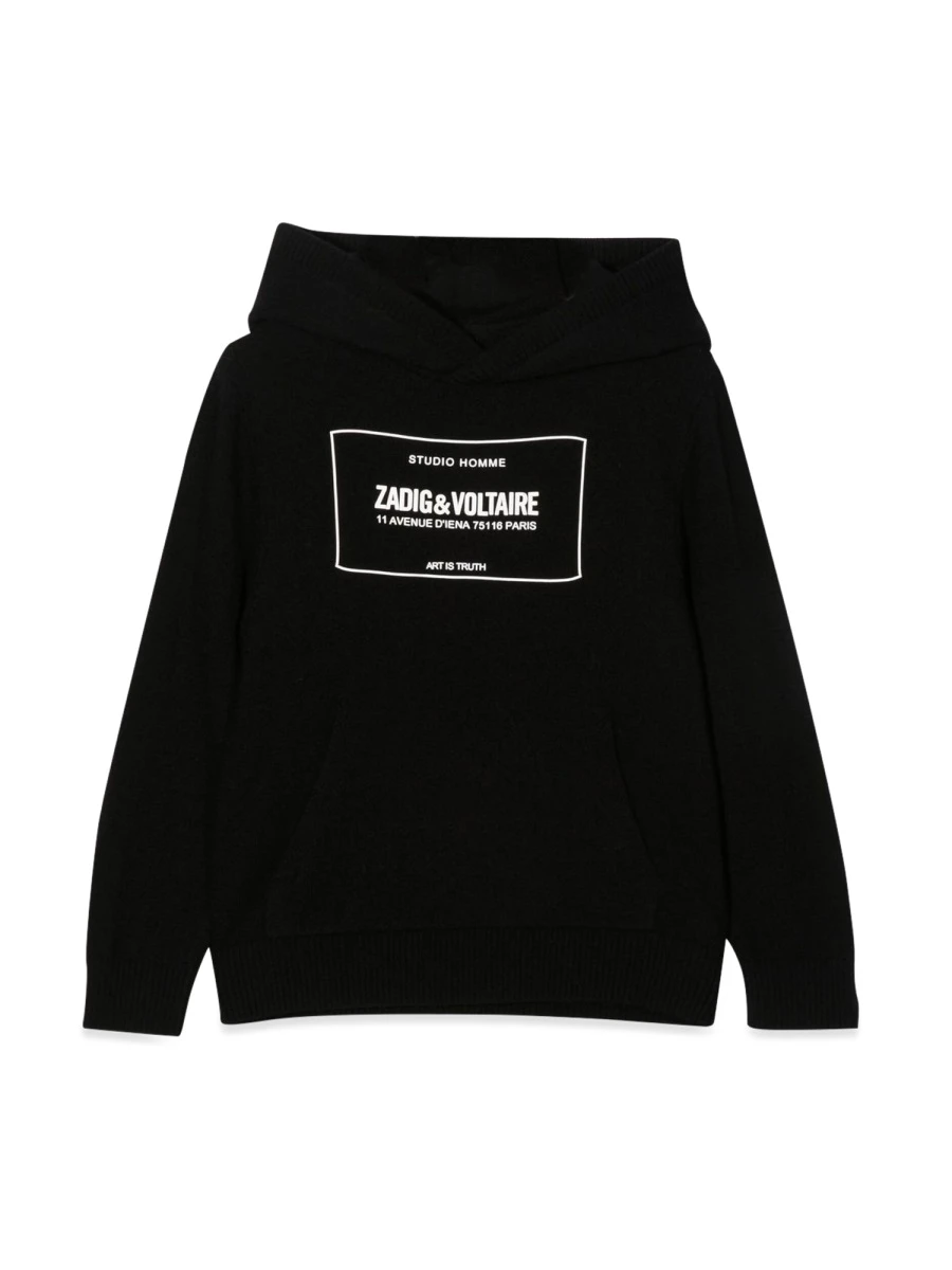 商品【商品预售7天】 Zadig&Voltaire|Zadig&Voltaire 男童卫衣 X25322K09B 黑色,价格¥953,第1张图片