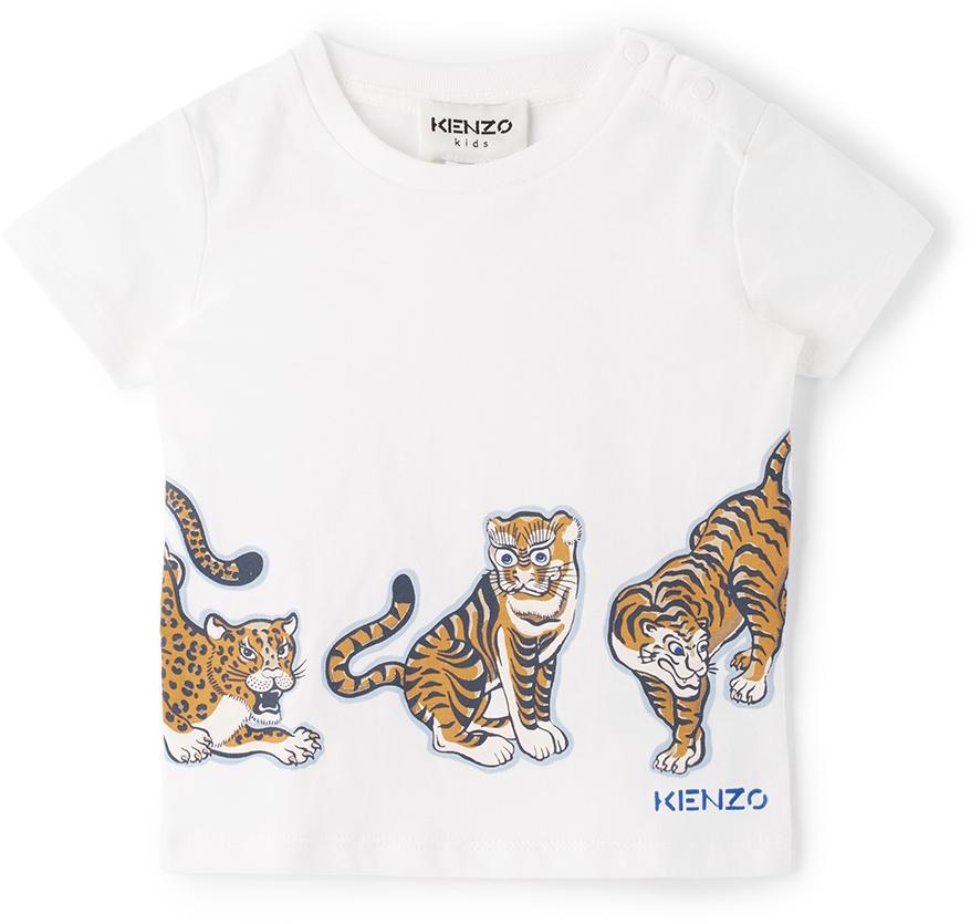 商品Kenzo|Baby White & Blue T-Shirt & Shorts Set,价格¥986,第4张图片详细描述