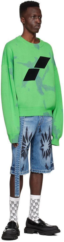 商品We11done|Green Cotton Sweater,价格¥1465,第6张图片详细描述