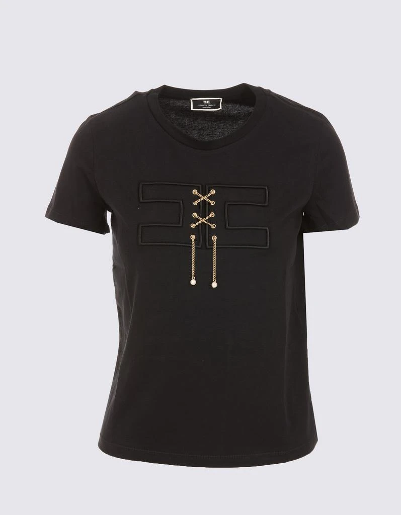 商品ELISABETTA FRANCHI|Elisabetta Franchi T-shirts and Polos Black,价格¥1030,第5张图片详细描述