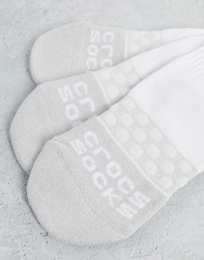 Crocs socks 3 pack in white mix商品第2张图片规格展示