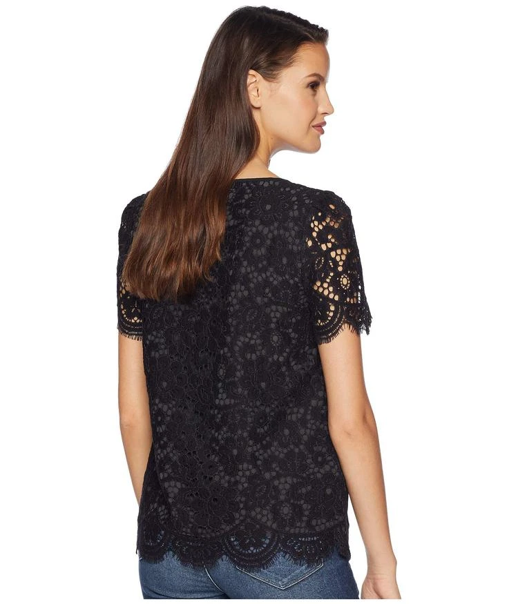 商品Juicy Couture|Soft Woven Bucharest Floral Lace Top,价格¥256,第3张图片详细描述