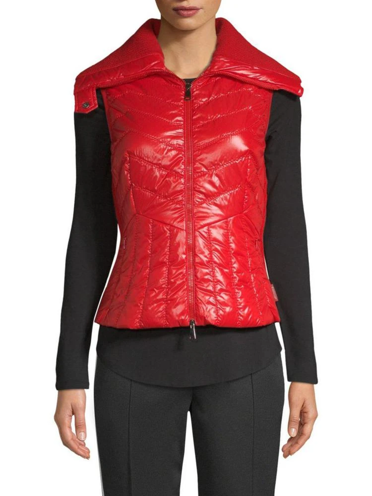 商品Moncler|Tricot Lacquer Mixed Media Vest,价格¥2496,第2张图片详细描述
