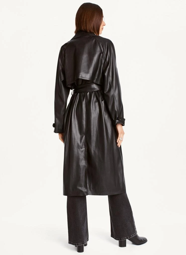 商品DKNY|Faux Leather Trench Coat,价格¥1330,第5张图片详细描述