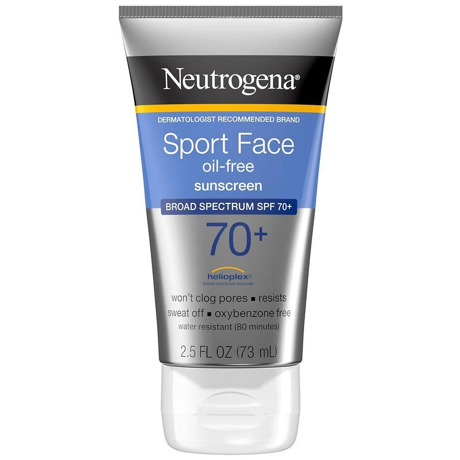 商品Neutrogena|Sport Face Oil-Free Lotion Sunscreen, SPF 70+,价格¥118,第1张图片