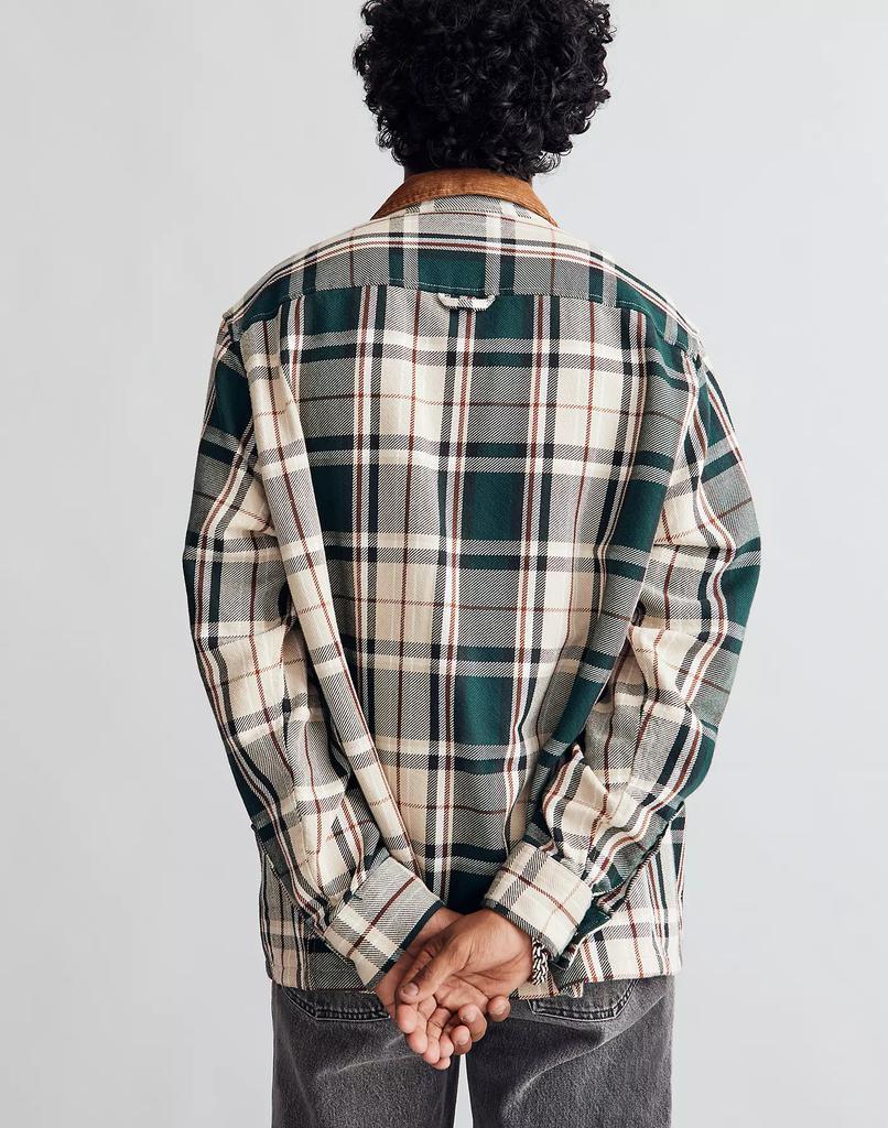 商品Madewell|Corduroy-Collar Easy Long-Sleeve Shirt in Plaid,价格¥603,第5张图片详细描述