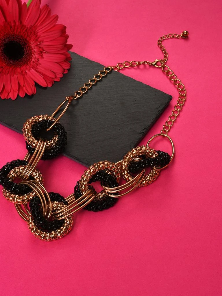 商品SOHI|Gold-toned  Black Gold-plated Necklace,价格¥268,第3张图片详细描述