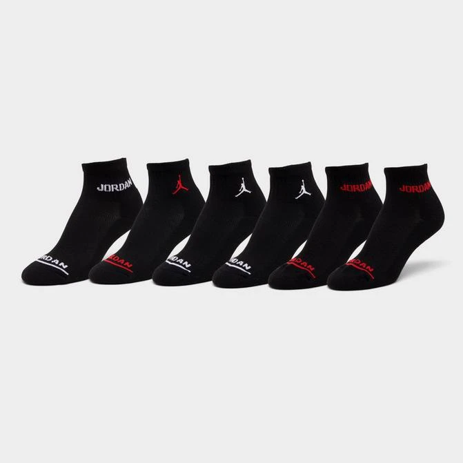 商品Jordan|Little Kids' Jordan Ankle Socks (6-Pack),价格¥112,第1张图片