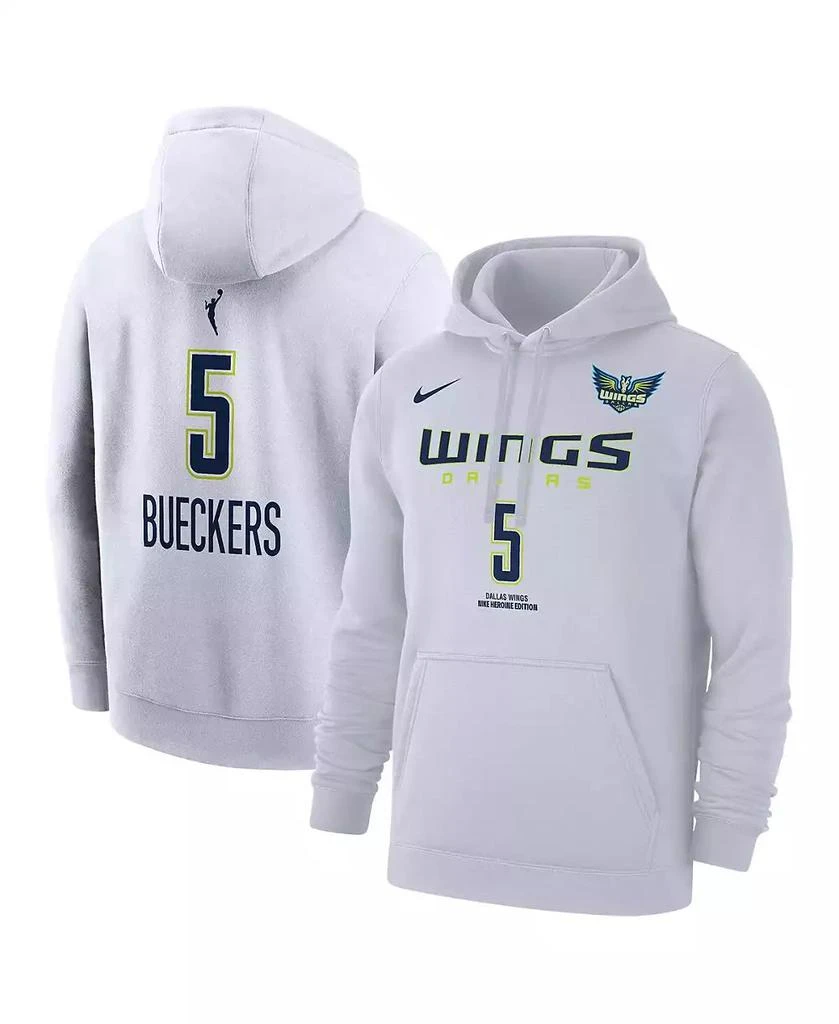商品NIKE|Men's Paige Bueckers White Dallas Wings 2025 WNBA Draft Heroine Edition Name Number Pullover Hoodie,价格¥633,第1张图片