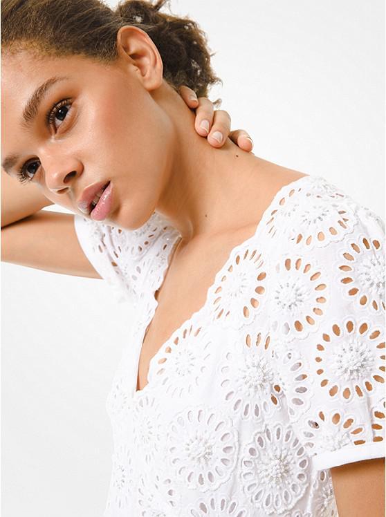 商品Michael Kors|Embellished Broderie Anglaise Cotton Dress,价格¥1754,第4张图片详细描述