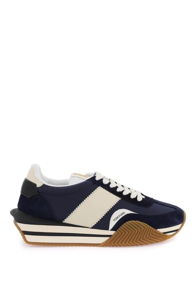 商品Tom Ford|Tom Ford Techno Canvas And Suede james Sneakers - Men,价格¥9795,第1张图片