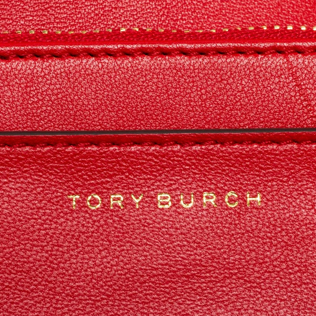 Tory Burch Red Quilted Leather Fleming Flat Wallet Crossbody Bag 商品