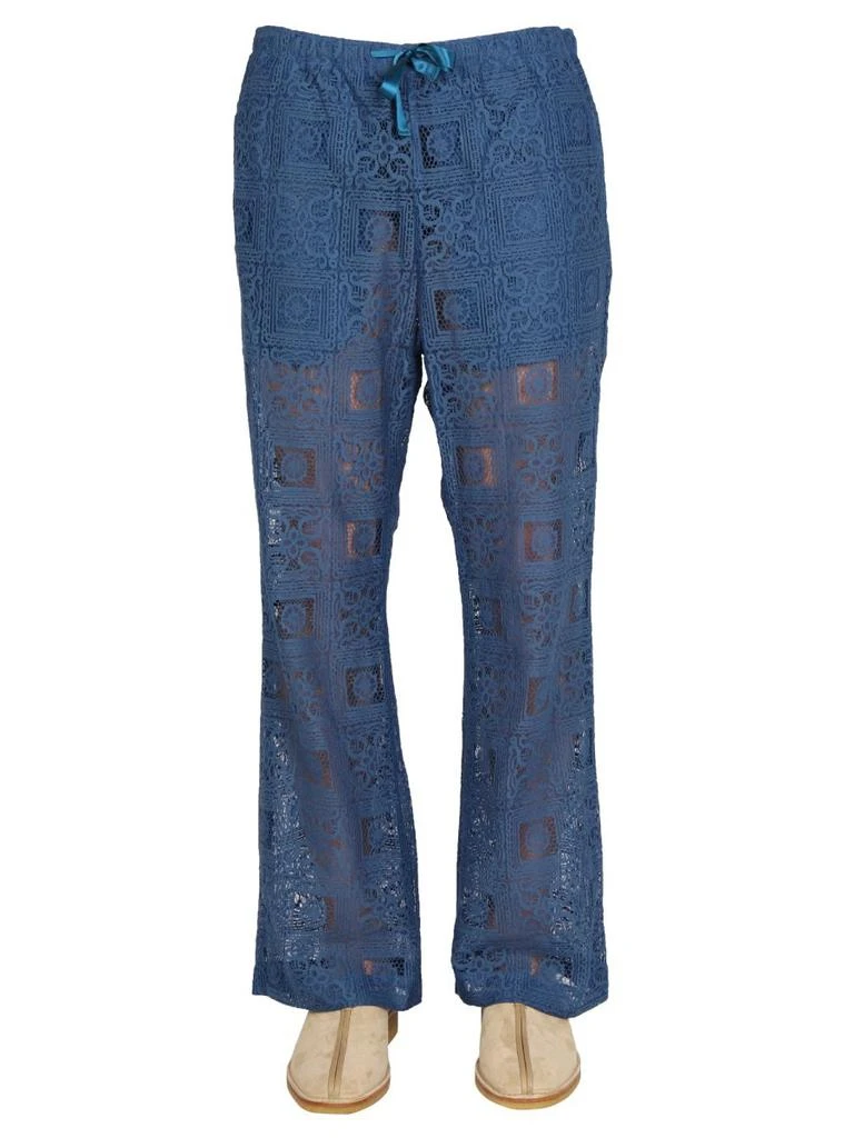 商品Needles|Needles Lace Detailed Drawstring Cropped Trousers,价格¥1273,第1张图片