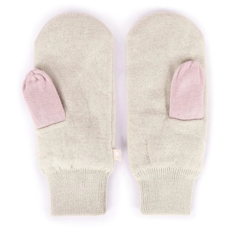 商品MOLO|Stars print woolen mittens in white and pink,价格¥300,第2张图片详细描述