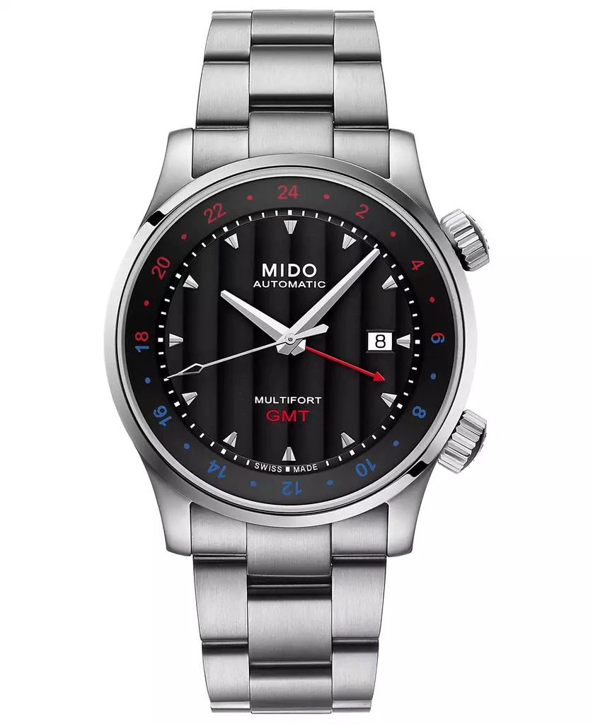 商品MIDO|Men's Swiss Automatic Multifort Stainless Steel Bracelet Watch 42mm,价格¥9805,第1张图片