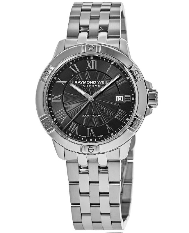 商品Raymond Weil|Raymond Weil Tango Black Dial Stainless Steel Men's Watch 8160-ST-00208,价格¥6507,第1张图片