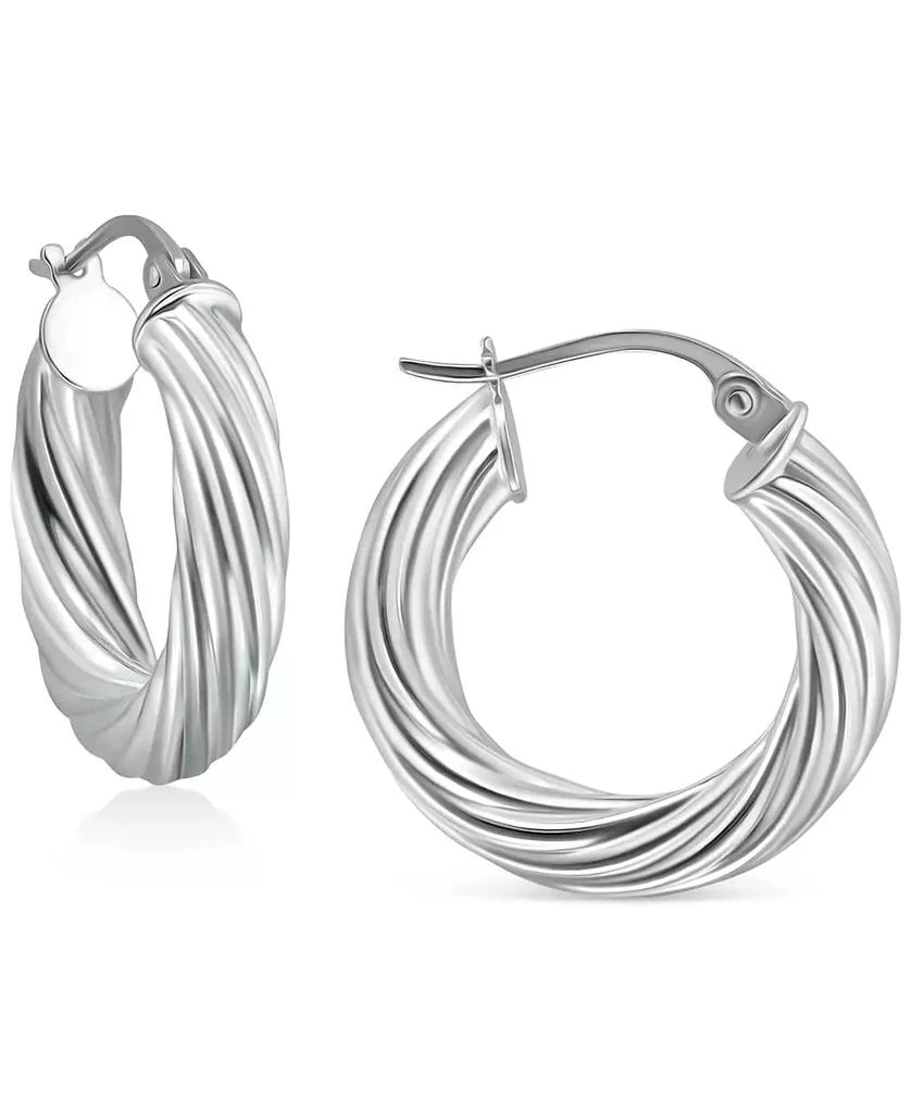 商品Giani Bernini|Wide Twist Small Hoop Earrings, 20mm, Created for Macy's,价格¥596,第1张图片