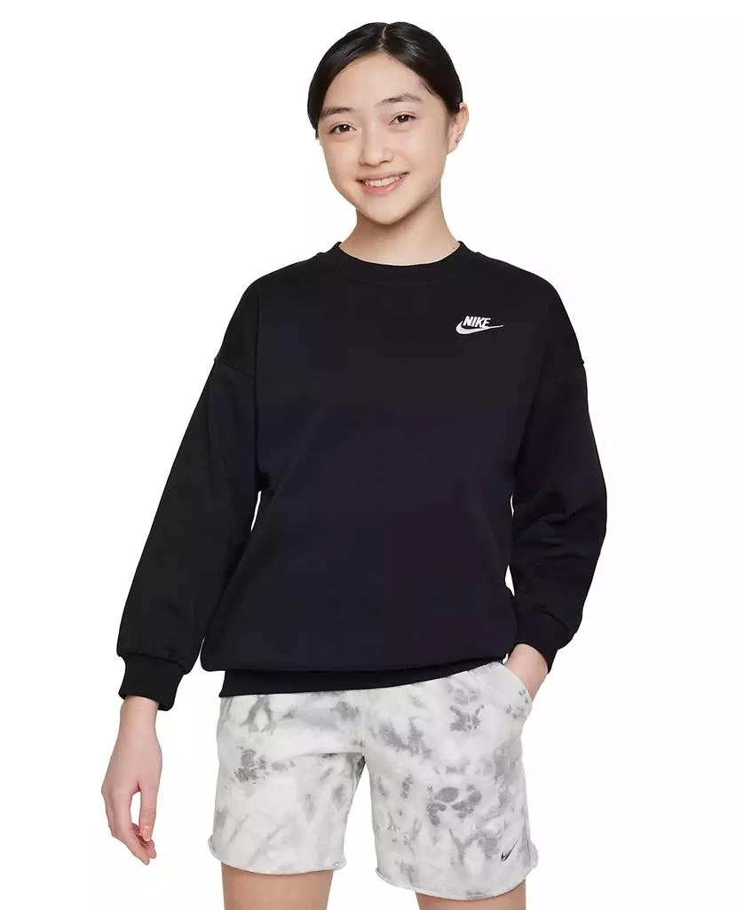 商品NIKE|Big Girls Sportswear Club Fleece Oversized-Fit Sweatshirt,价格¥228,第1张图片