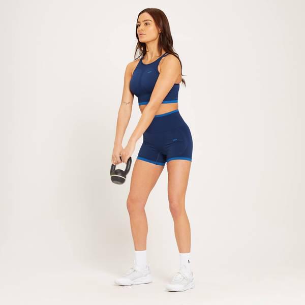 商品Myprotein|MP Women's Adapt Seamless Booty Shorts - Deep Blue,价格¥178-¥245,第4张图片详细描述