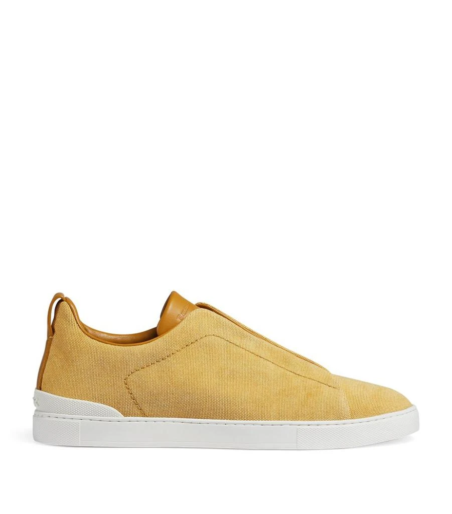 商品Zegna|Suede Triple Stitch Sneakers,价格¥5249,第1张图片