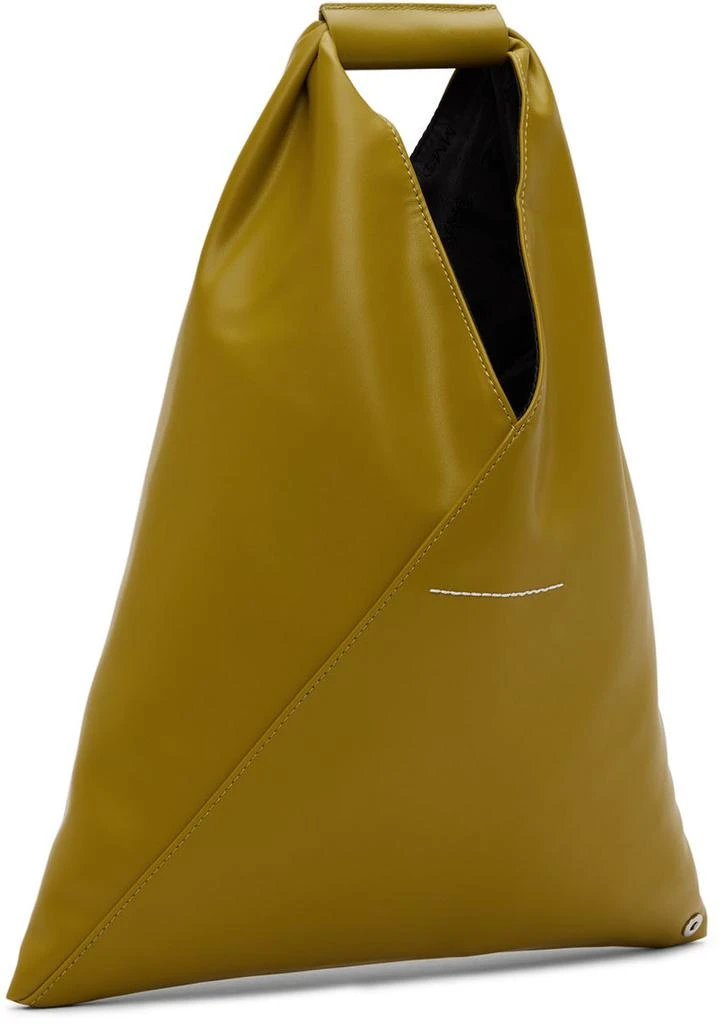 商品MAISON MARGIELA|Green Faux-Leather Small Triangle Tote,价格¥1096,第3张图片详细描述