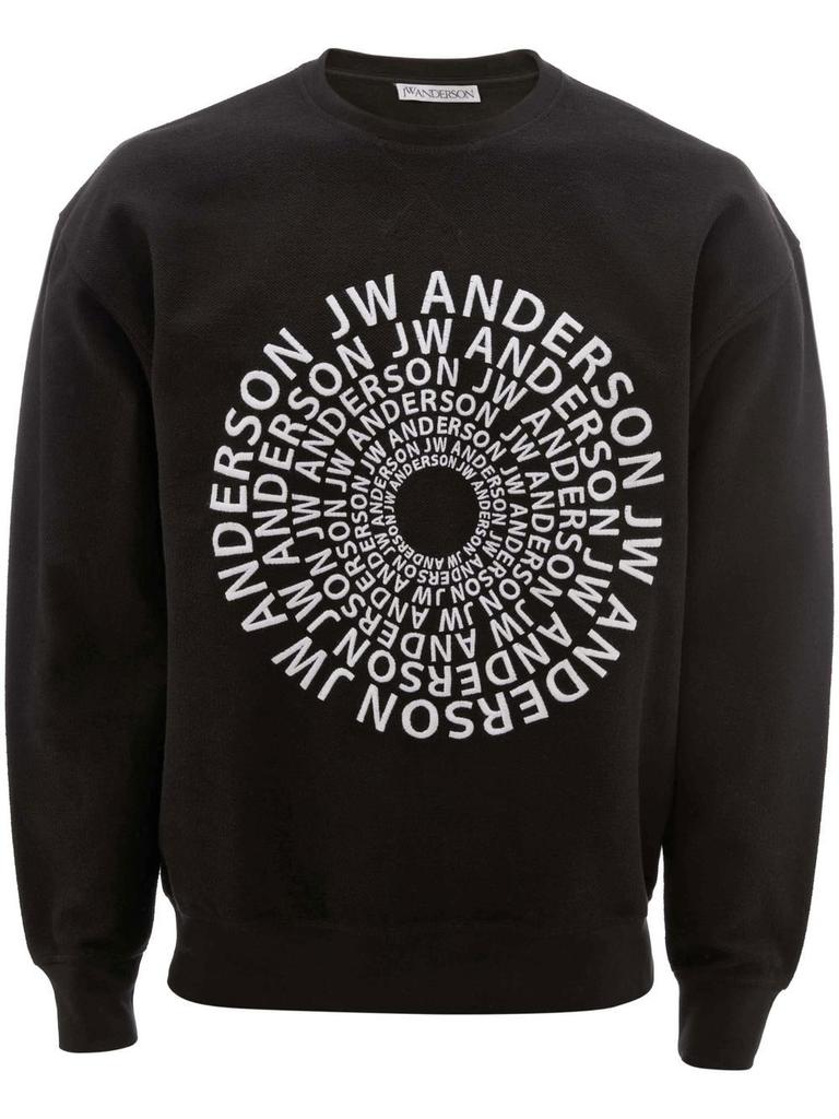 J.W. ANDERSON Swirl logo embroidered sweatshirt商品第1张图片规格展示