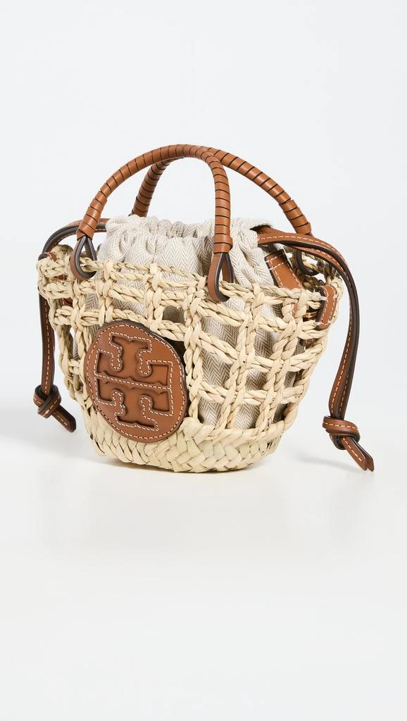 商品Tory Burch|Tory Burch Ella 镂空梭织迷你水桶包托特包,价格¥1473,第2张图片详细描述