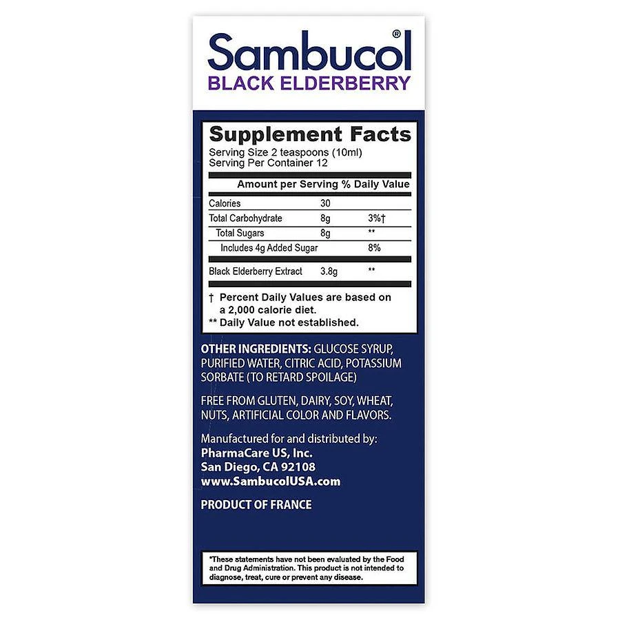 商品Sambucol|Black Elderberry Original Immune Support Syrup,价格¥119,第4张图片详细描述