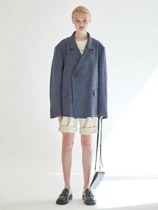 商品- Made in Korea|NAVY Wool Daddy Double Jacket [LIMITED EDITION],价格¥2620,第1张图片