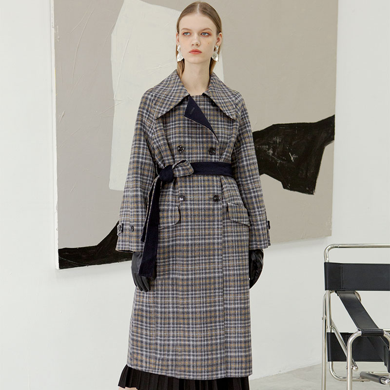 Enola Wool Coat - Plaid | Enola羊毛大衣 - 格纹商品第1张图片规格展示