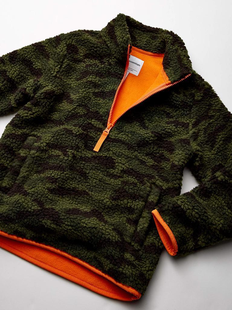 商品Amazon Essentials|Amazon Essentials Boys and Toddlers' Polar Fleece Lined Sherpa Quarter-Zip Jacket,价格¥134-¥219,第5张图片详细描述