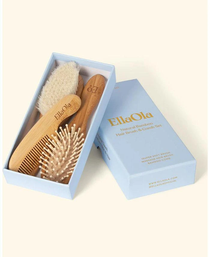 商品EllaOla|Unisex Brush & Oil Cradle Cap Duo (2 Pieces) - Baby,价格¥337,第2张图片详细描述