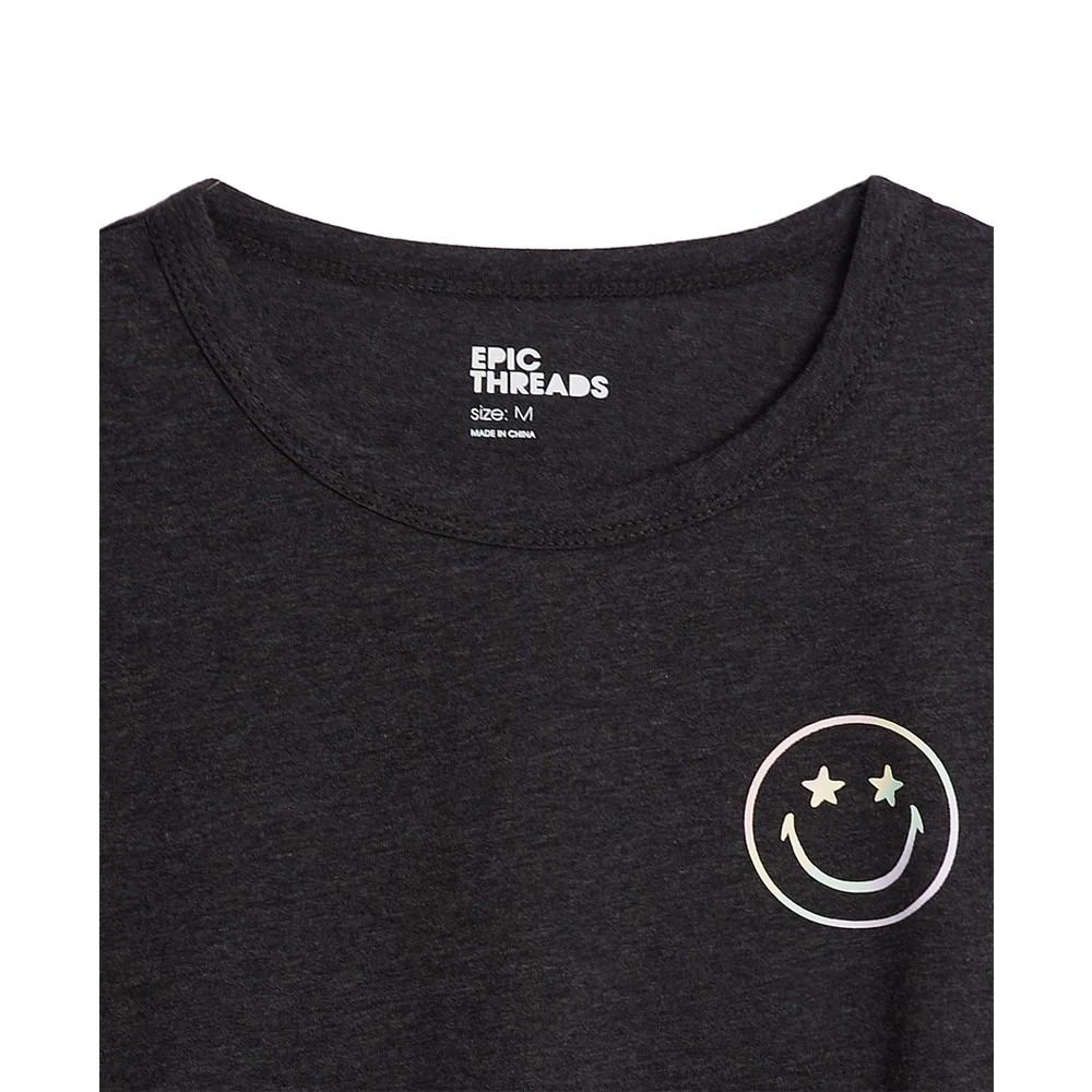 商品Epic Threads|Big Girls Smiley Face Graphic T-shirt, Created For Macy's,价格¥61,第5张图片详细描述