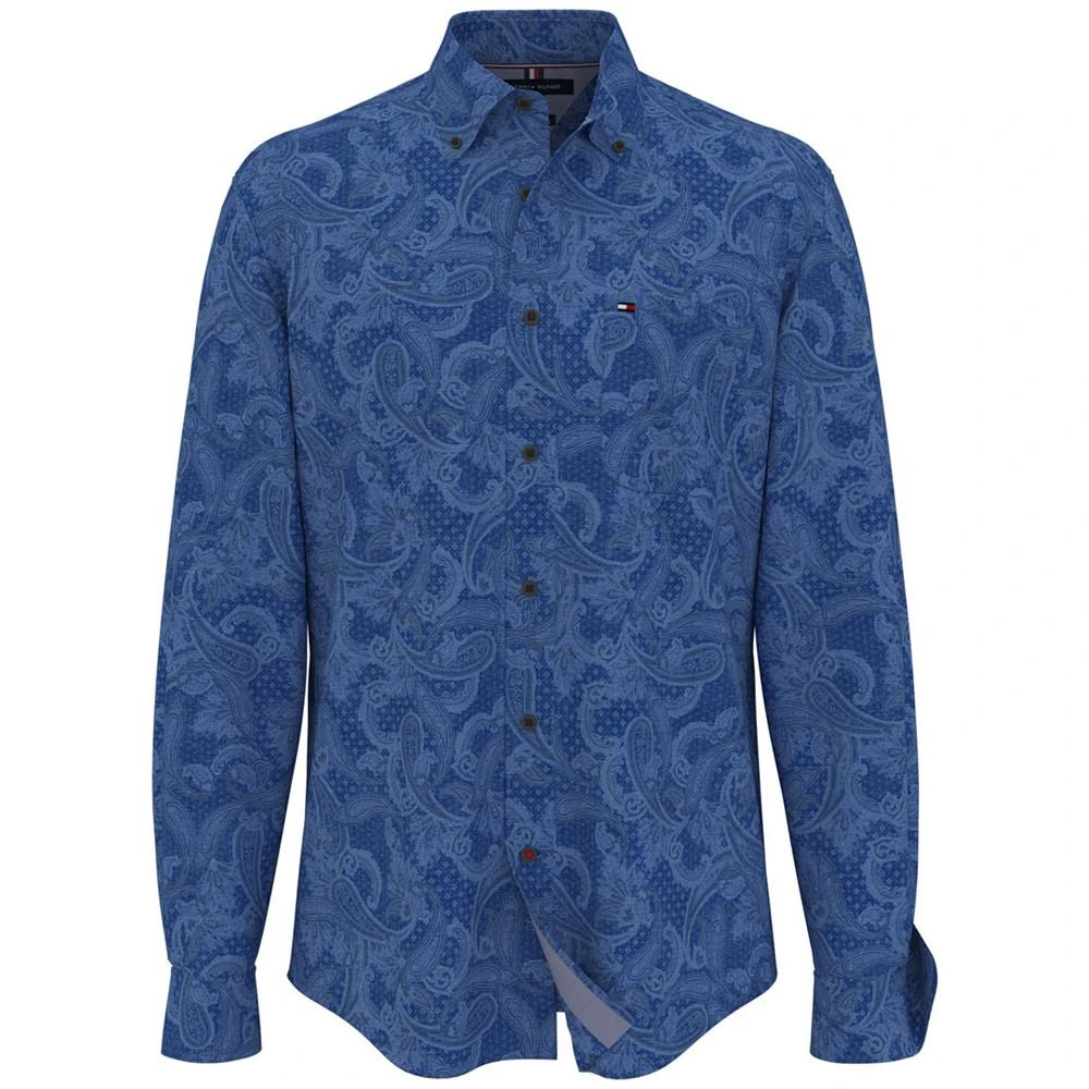 商品Tommy Hilfiger|Men's Classic-Fit Key Paisley Print Long-Sleeve Shirt,价格¥214,第1张图片