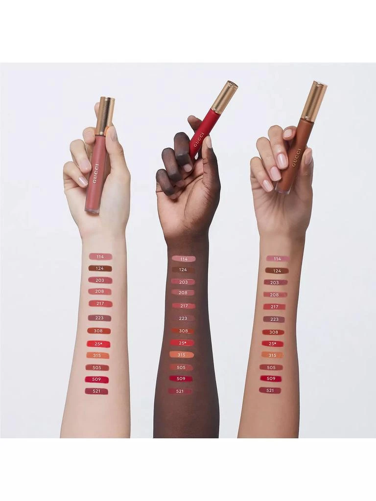 商品Gucci|Rouge à Lèvres Liquide Matte Lipstick,价格¥366,第5张图片详细描述