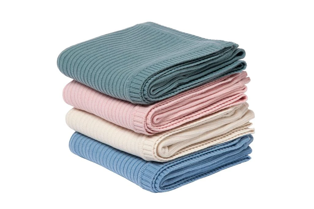 商品a & R Cashmere|Cashmere Blend All Over Rib Knit Baby Blanket,价格¥705,第2张图片详细描述