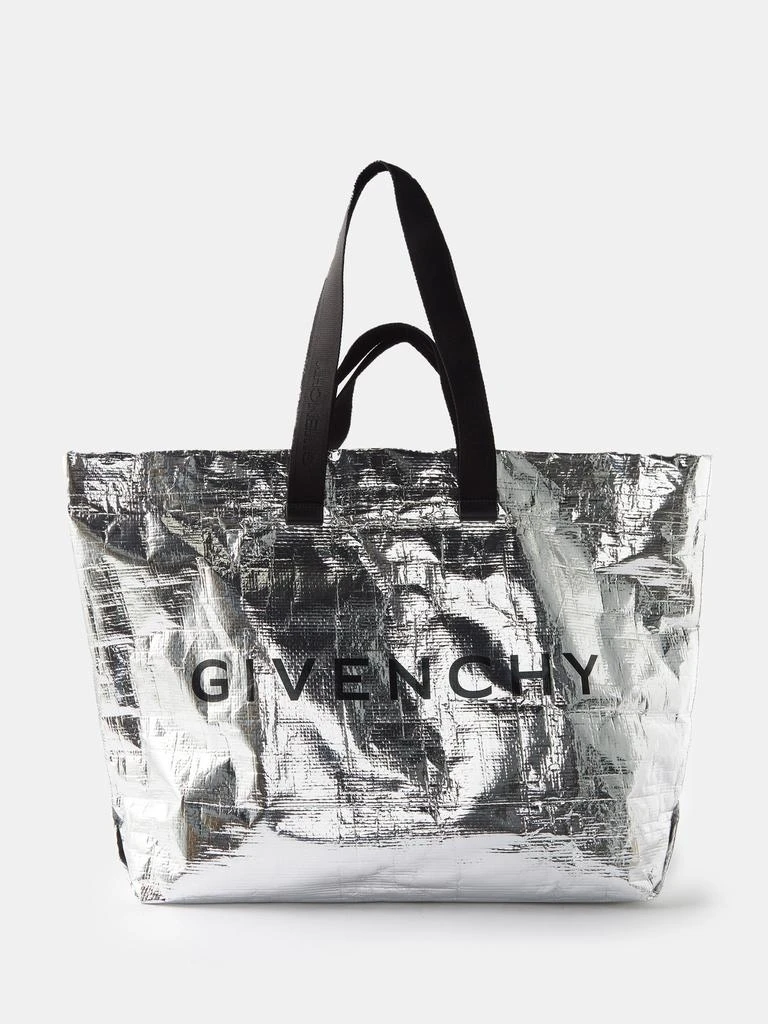 商品Givenchy|G-Shopper metallic coated-canvas tote bag,价格¥7567,第1张图片