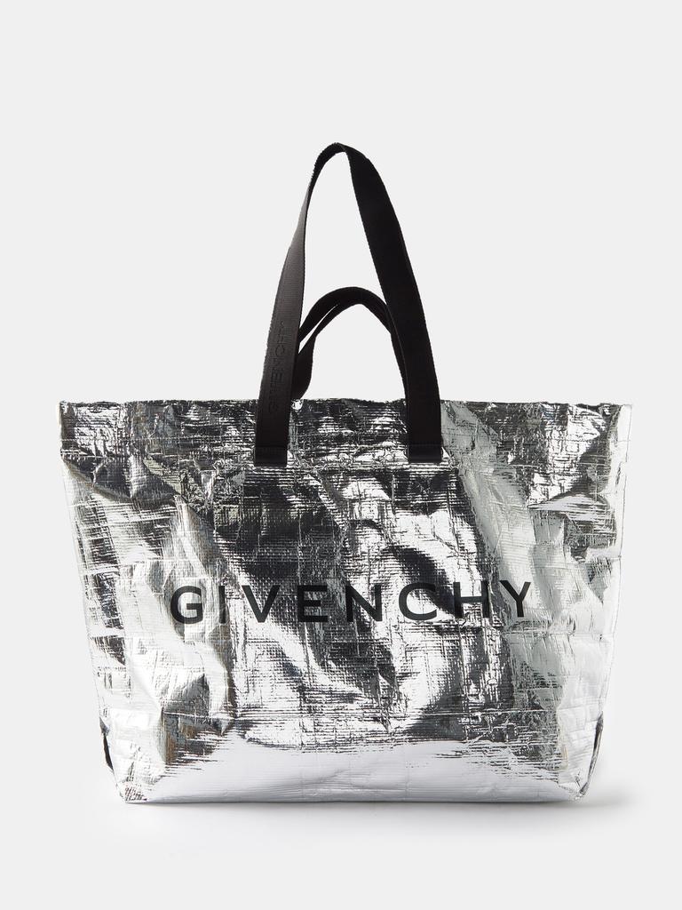 商品Givenchy|G-Shopper metallic coated-canvas tote bag,价格¥5829,第1张图片