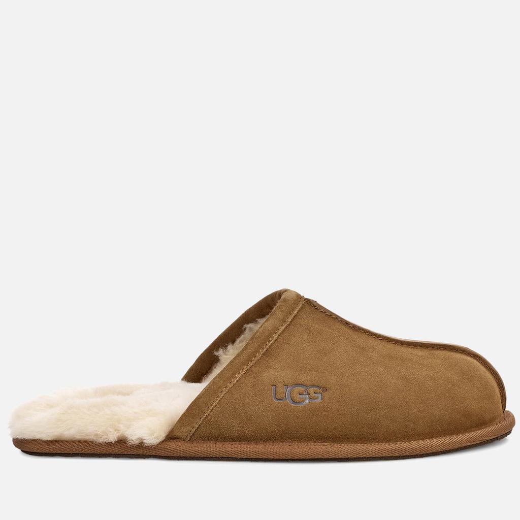 商品UGG|UGG Men's Scuff Suede Sheepskin Slippers - Chestnut,价格¥738,第1张图片