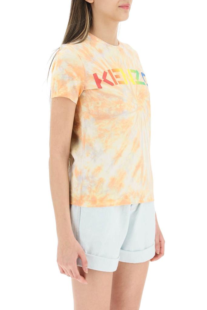 TIE-DYE T-SHIRT WITH RAINBOW LOGO商品第3张图片规格展示