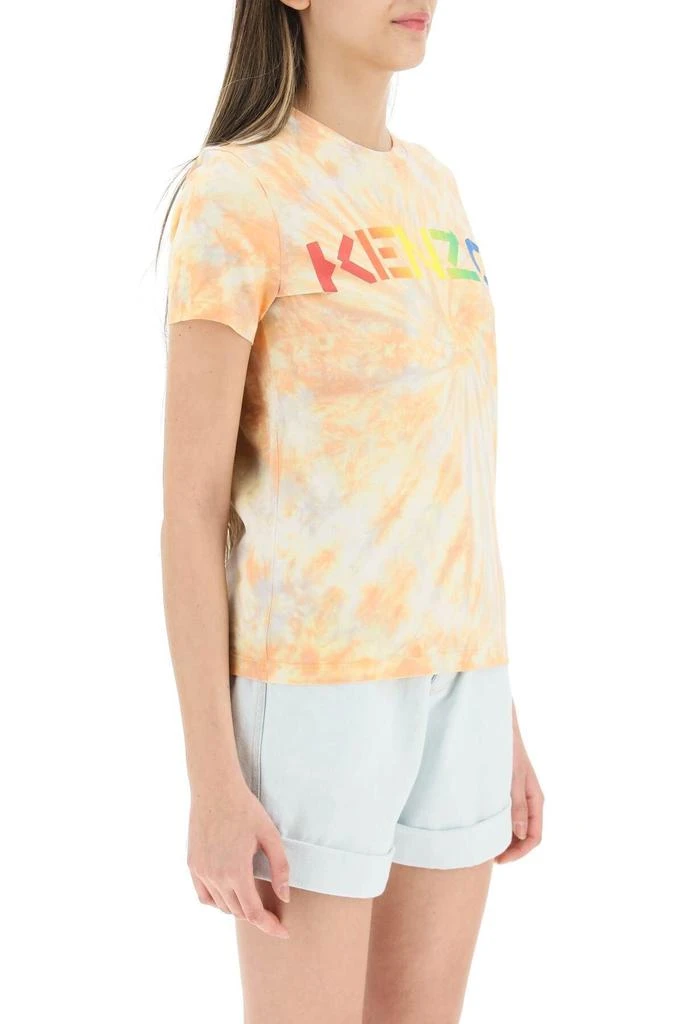 商品Kenzo|TIE-DYE T-SHIRT WITH RAINBOW LOGO,价格¥705,第3张图片详细描述