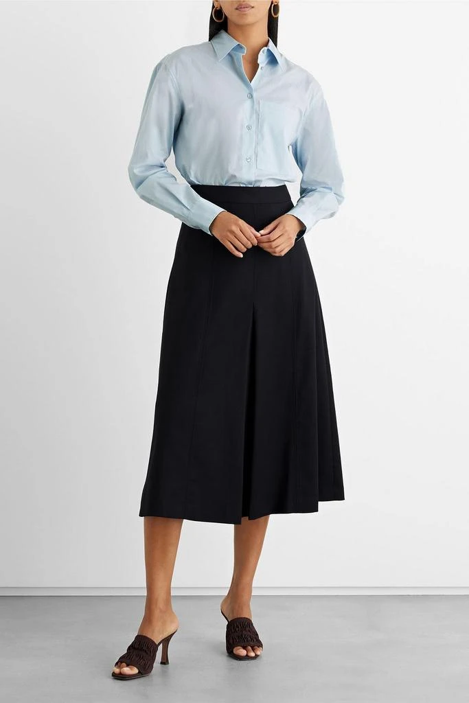 商品IRIS & INK|Audrey pleated wool-blend twill midi skirt,价格¥1708,第3张图片详细描述