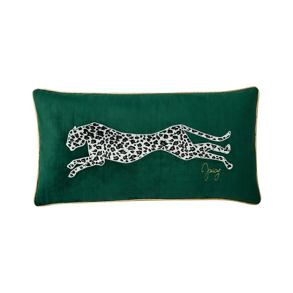 Velvet Cheetah Decorative Pillow, 14" x 24"商品第1张图片规格展示