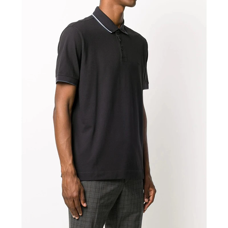 【现货】杰尼亚 男士棉质衣领条纹设计短袖Polo衫（四色可选） 商品