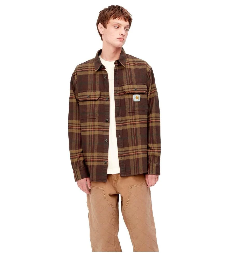 商品Carhartt|Carhartt Wip L/s Wallace Brown Overshirt,价格¥1263,第3张图片详细描述