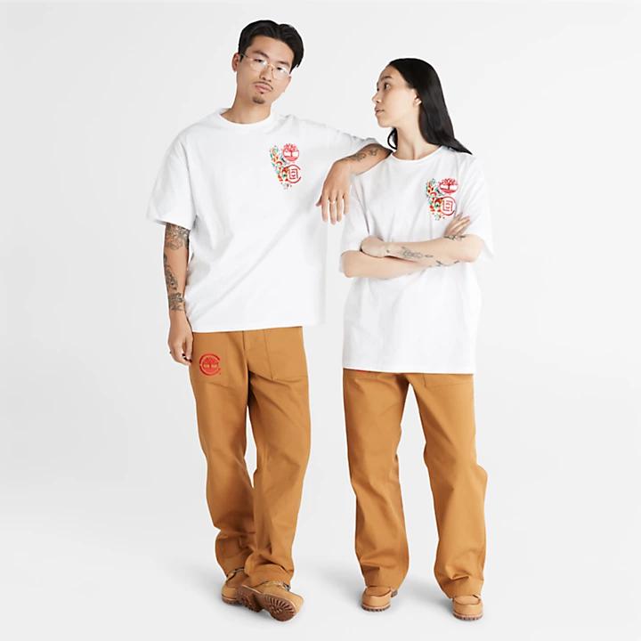 CLOT x Timberland® Short-sleeved T-Shirt in White商品第3张图片规格展示