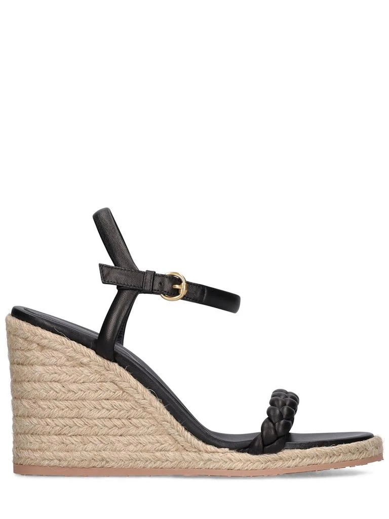 商品Gianvito Rossi|90mm Cruz Leather Espadrille Wedges,价格¥1907,第1张图片