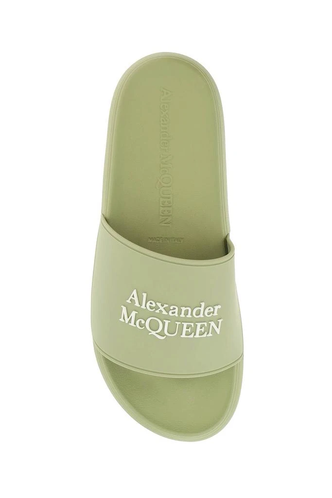 商品Alexander McQueen|Alexander Mcqueen Logoed Rubber Slides,价格¥1409,第2张图片详细描述