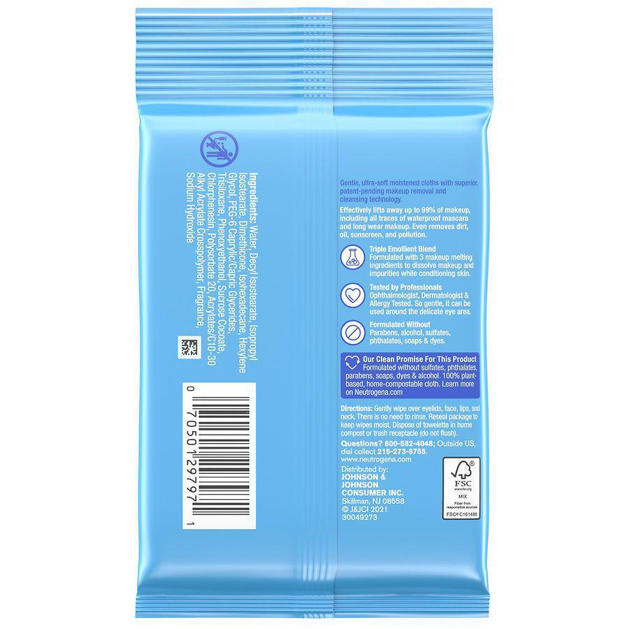 商品Neutrogena|Makeup Remover Cleansing Towelettes Travel Pack,价格¥19,第6张图片详细描述